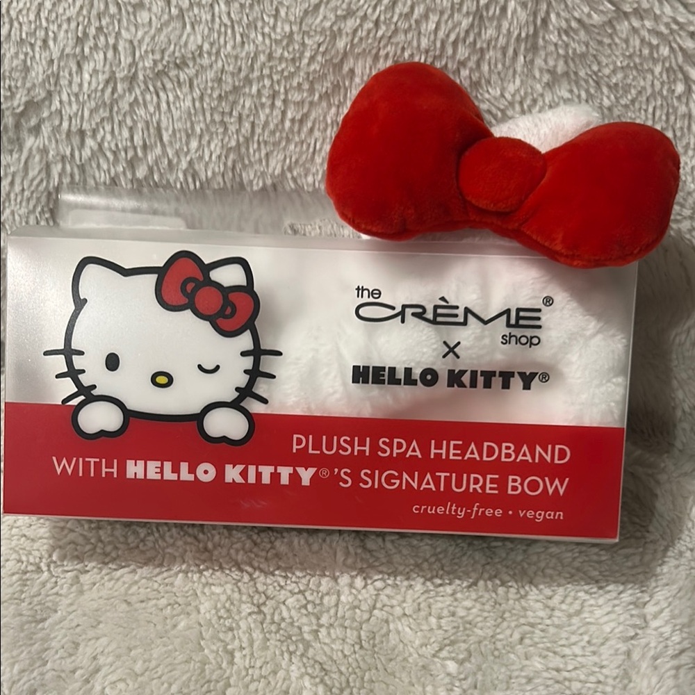 The Crème Shop x Hello Kitty Red Plush Spa Headband